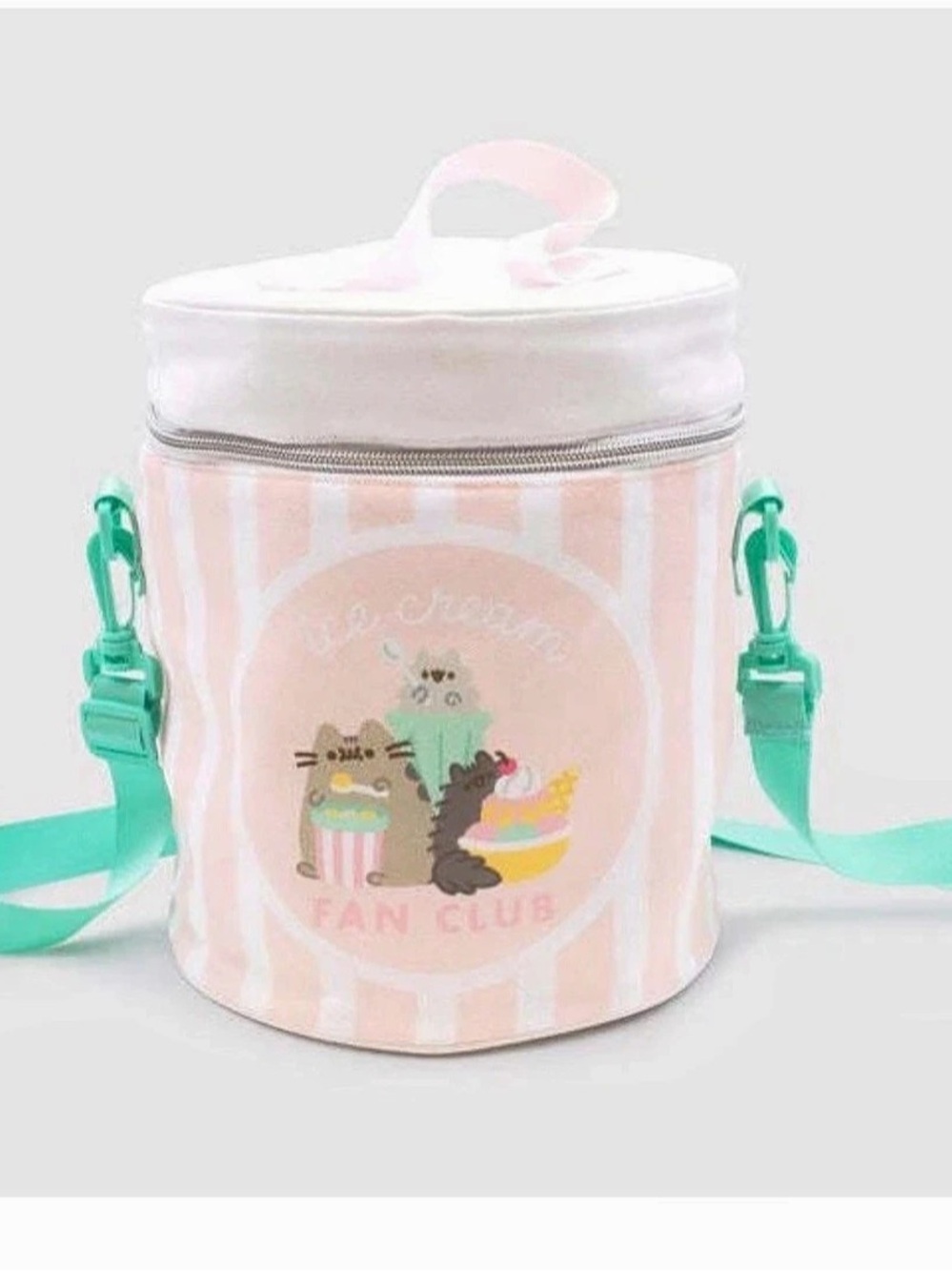 Pusheen Ice Cream Fan Club Cooler Bag Pink & Green